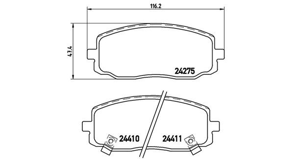 MAGNETI MARELLI stabdžių trinkelių rinkinys, diskinis stabdys 363700430032